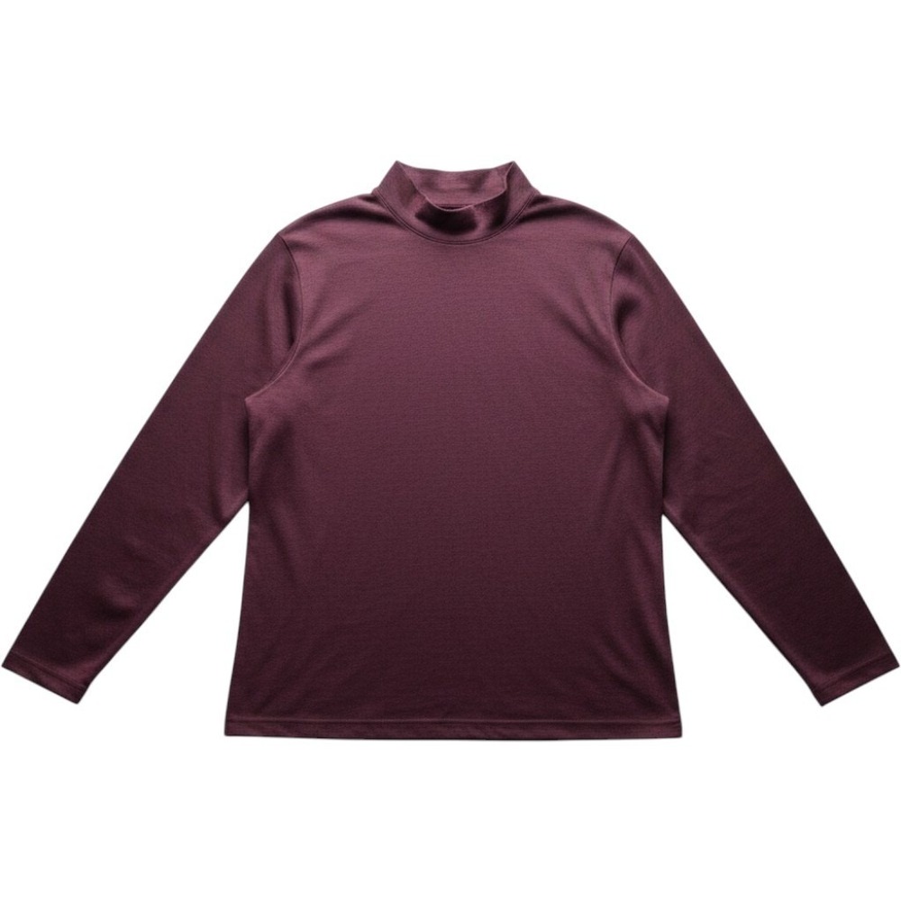Apt. 9 Shirt Mens 2XL Red Mock Neck Long Sleeve Tagless Premier Flex Stretch Tee